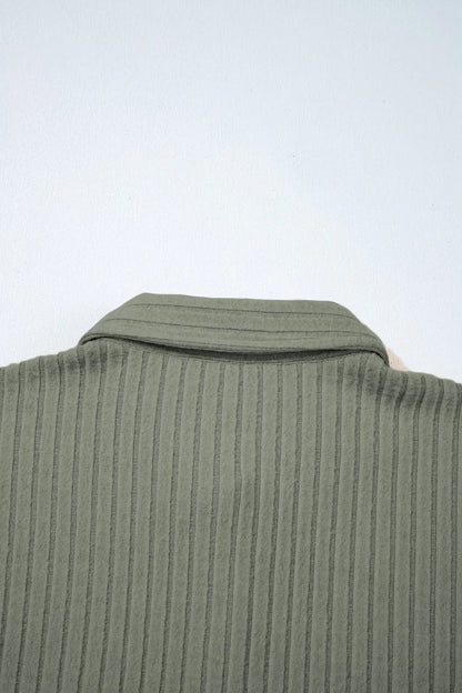 Ribbed Knit Button-Up Cardigan with Pockets â€“ Cozy Everyday Layer