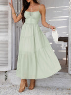 Devine Smocked Tiered Maxi Dress - Elegant & Flowy