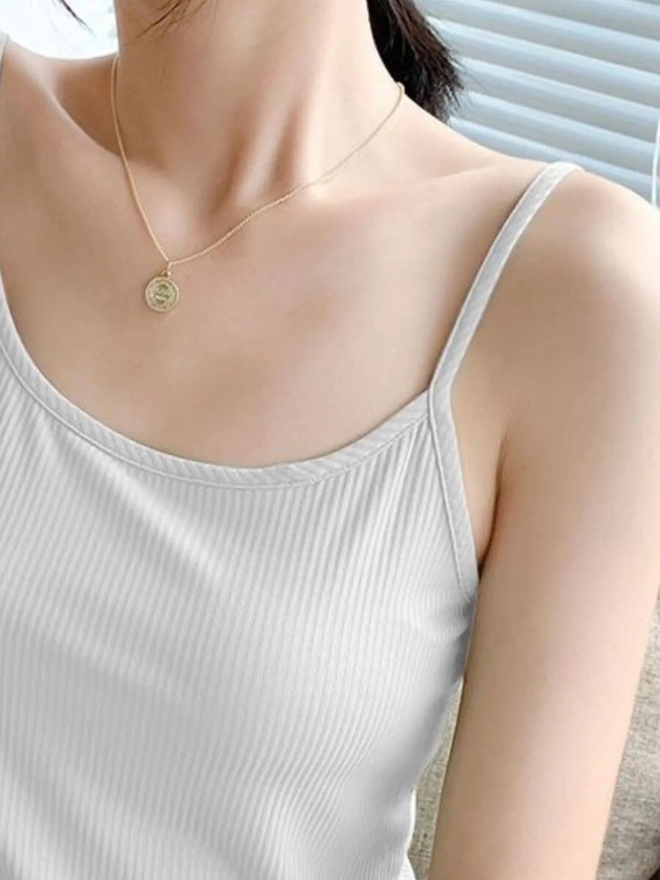 Plus Size Scoop Neck Ribbed Cami Top – Comfortable Everyday Layering Piece