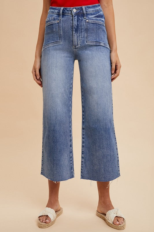 Annie Wear High-Rise Wide-Leg Jeans Medium