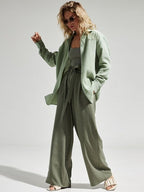 Textured Long Sleeve Collared Shirt - 100% Cotton