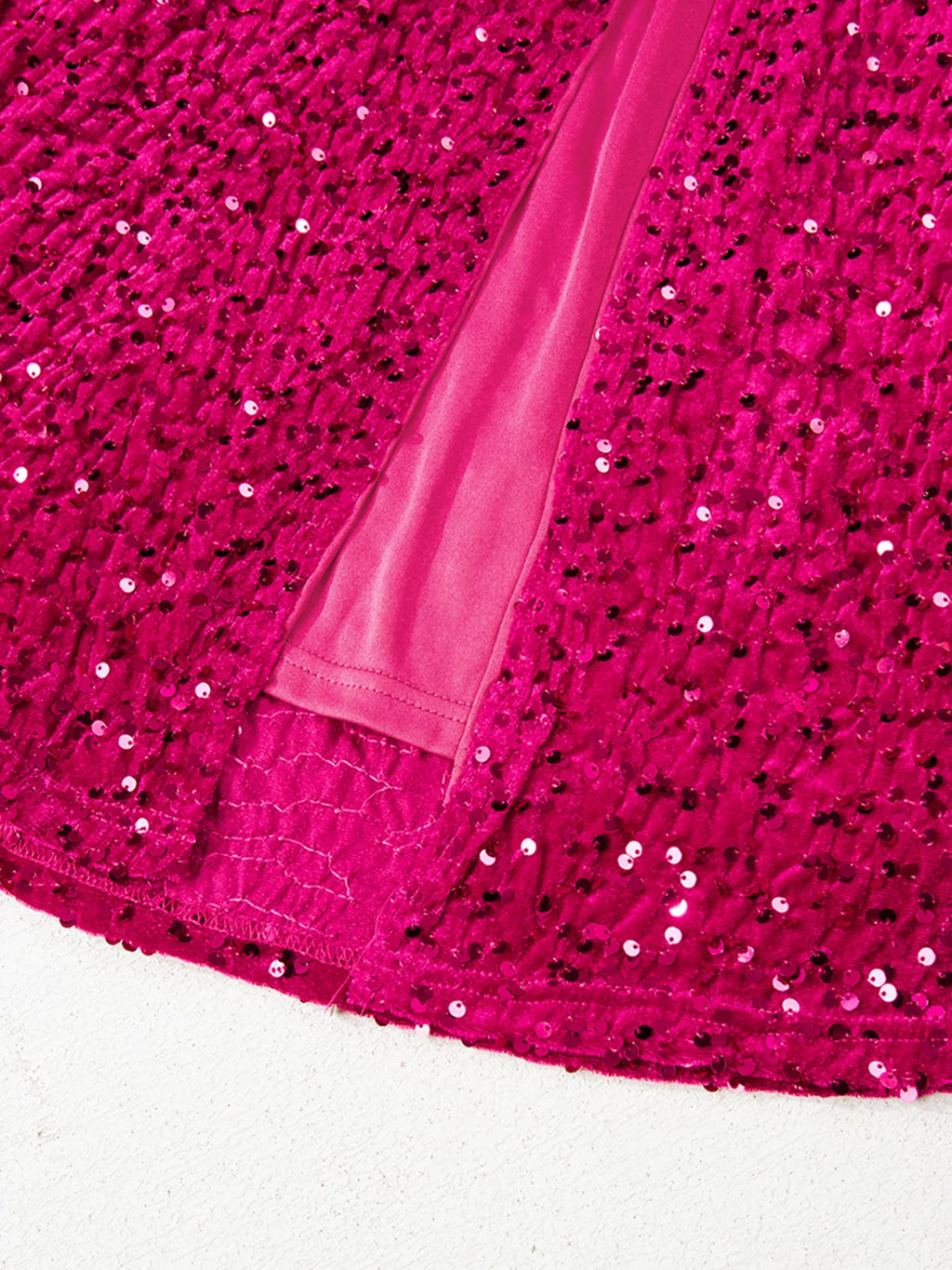 Glamorous Sequin One-Shoulder Evening Slit Dress