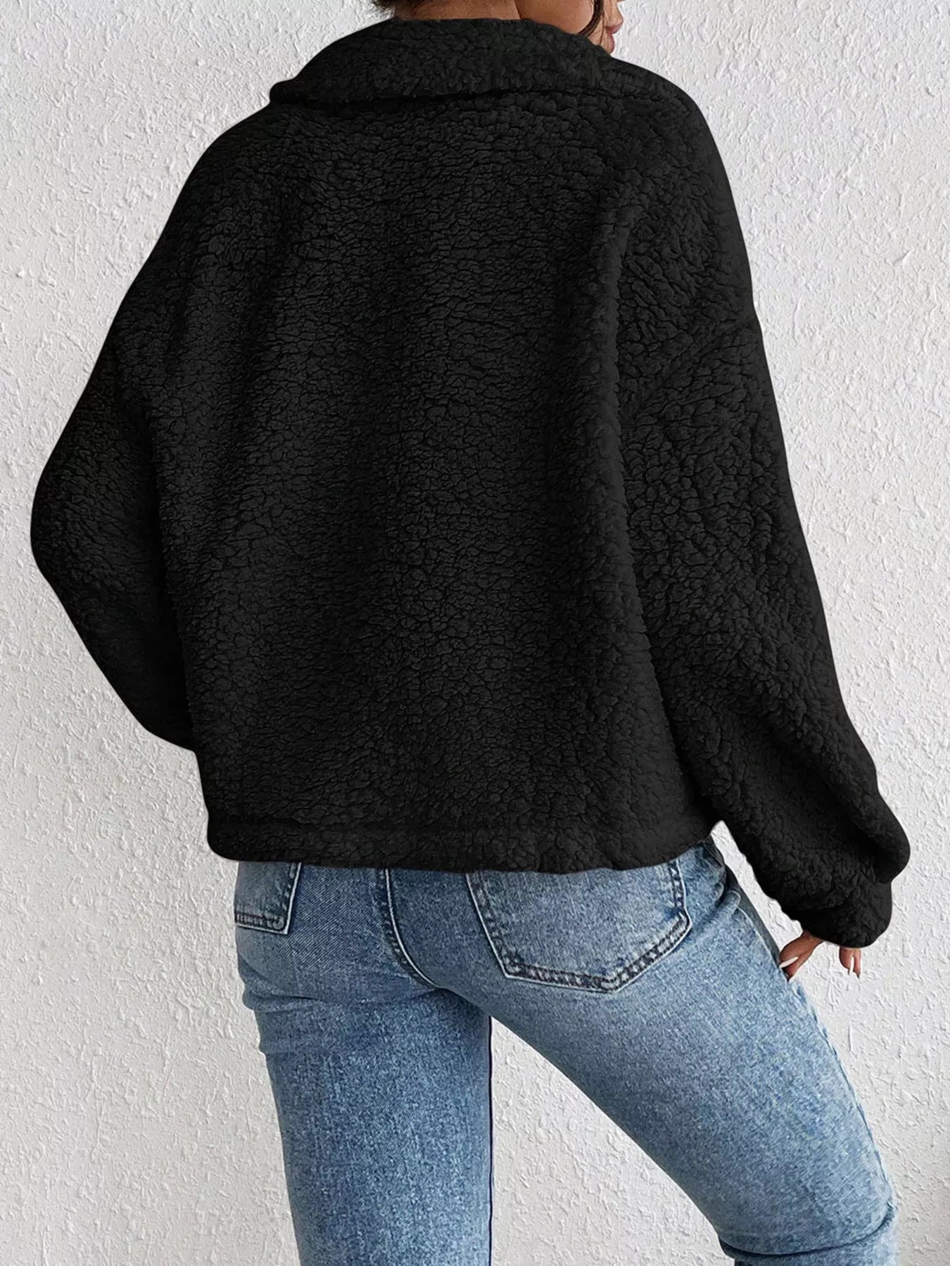 SnugNest Sherpa Button-Up Jacket