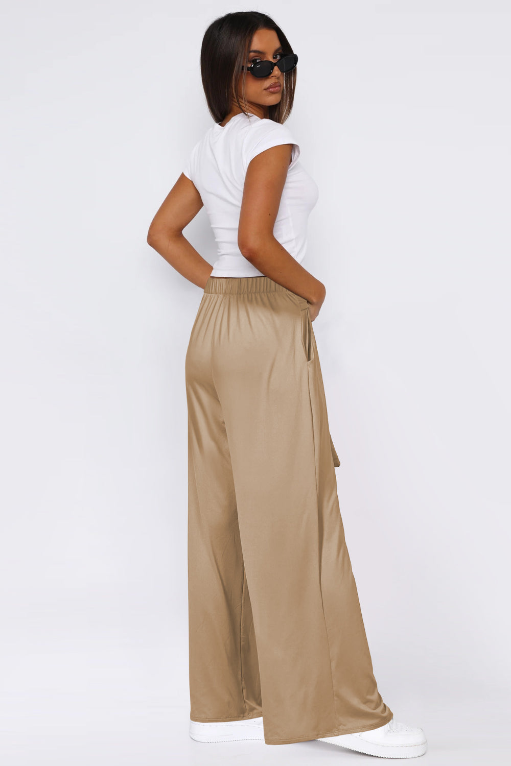 Tied Pocketed Wide-Leg Pants - Chic & Comfortable