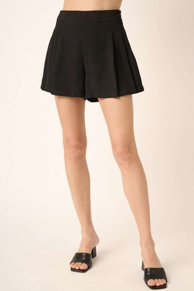 Mittoshop Side Invisible Zipper Pleated Shorts