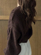 Cozy Cable Knit Button-Front Cardigan Sweater