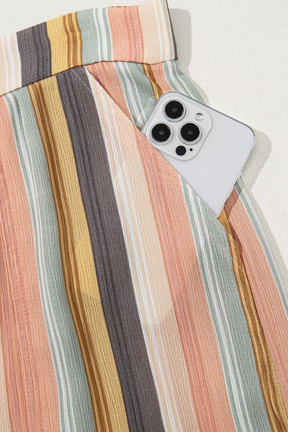 Striped Cami & Wide-Leg Pants Set - Luxe Co-ord