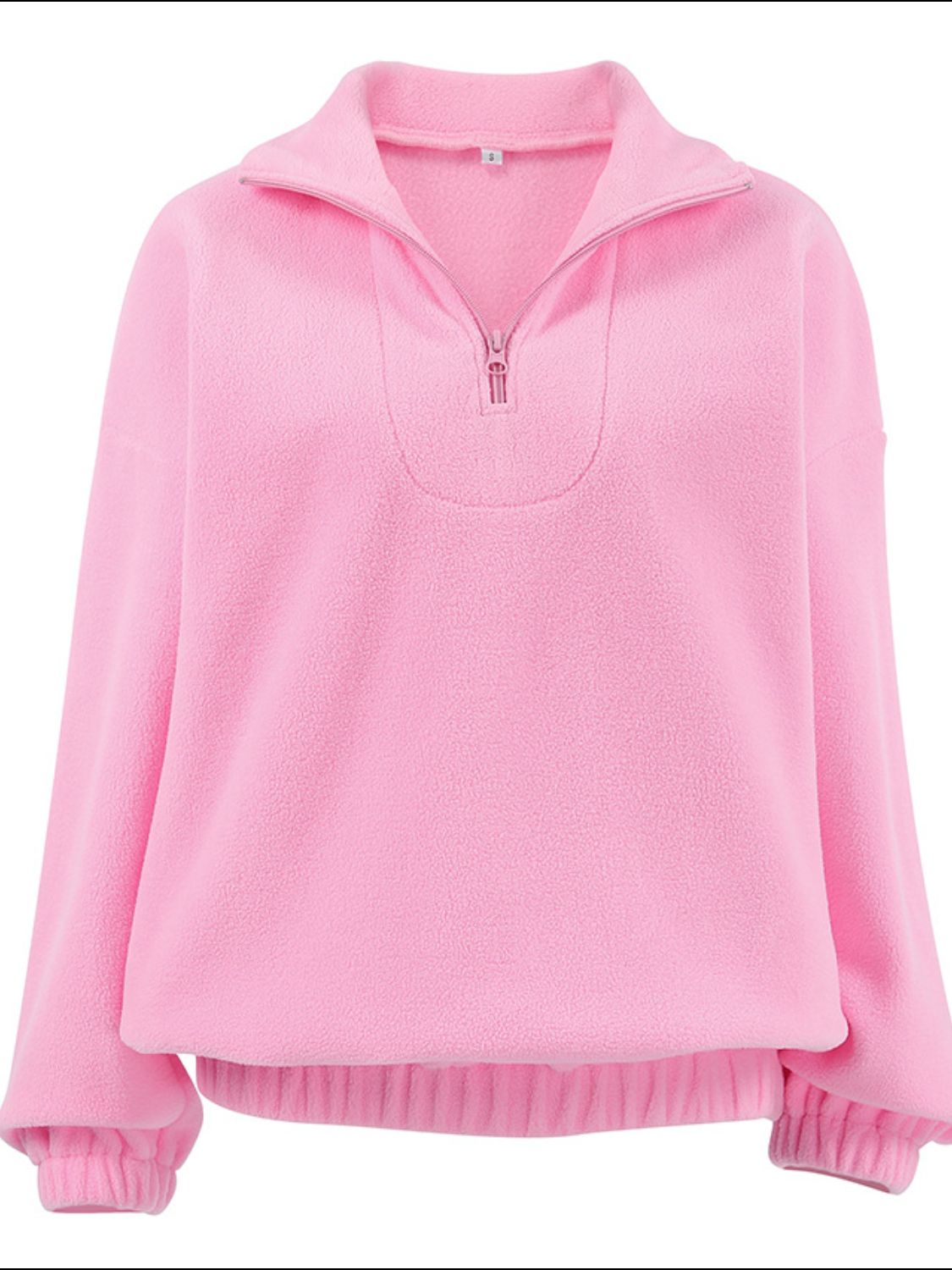 Casual Quarter Zip Long Sleeve Sweatshirt