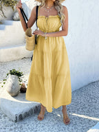 Devine Tie Back Cami Midi Dress - Elegant & Feminine