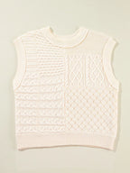 Relaxed Fit Cable-Knit Dolman Sweater Vest
