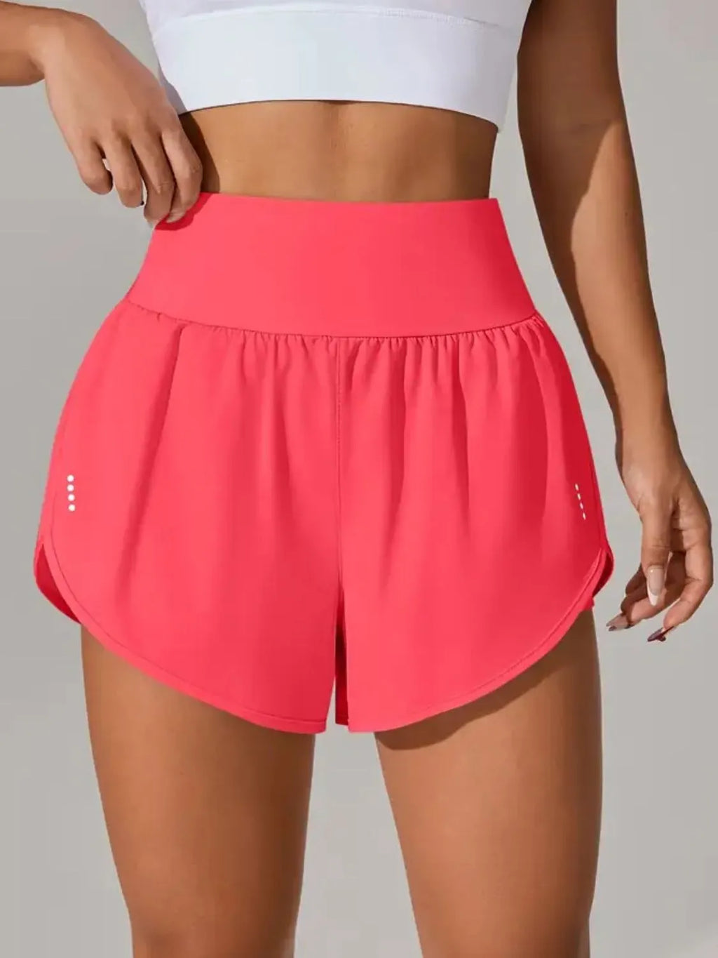 Pocketed Stretch High-Waist Shorts
