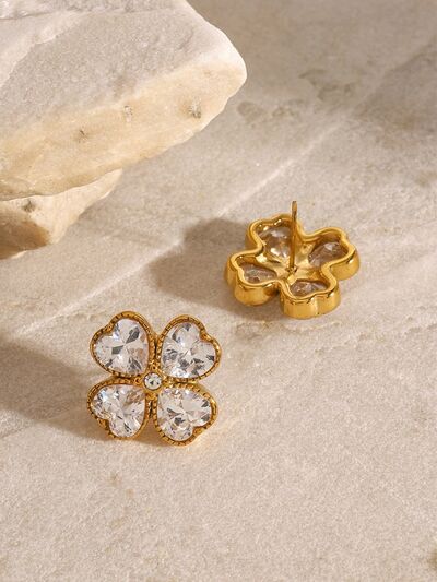 18K Gold-Plated Four-Leaf Clover Earrings