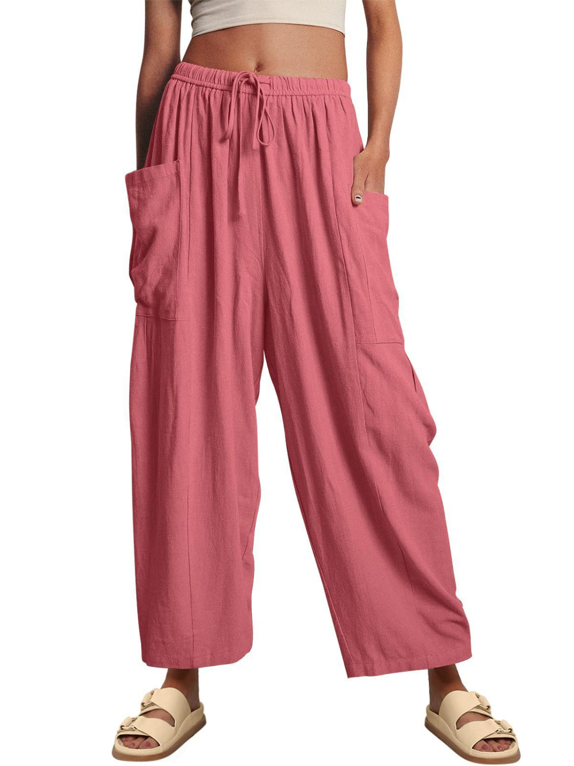 Full Size Wide Leg Pants with Pockets - Stylish & Comfortable