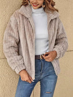 Cozy Lined Fleece Zip-Up Outerwear Jacket