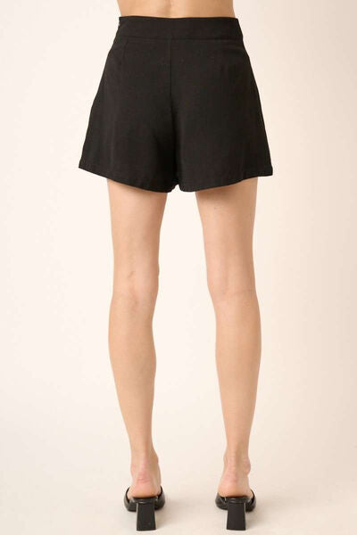 Mittoshop Side Invisible Zipper Pleated Shorts