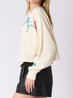 Sparkling Halloween Skeleton Sequin Sweatshirt