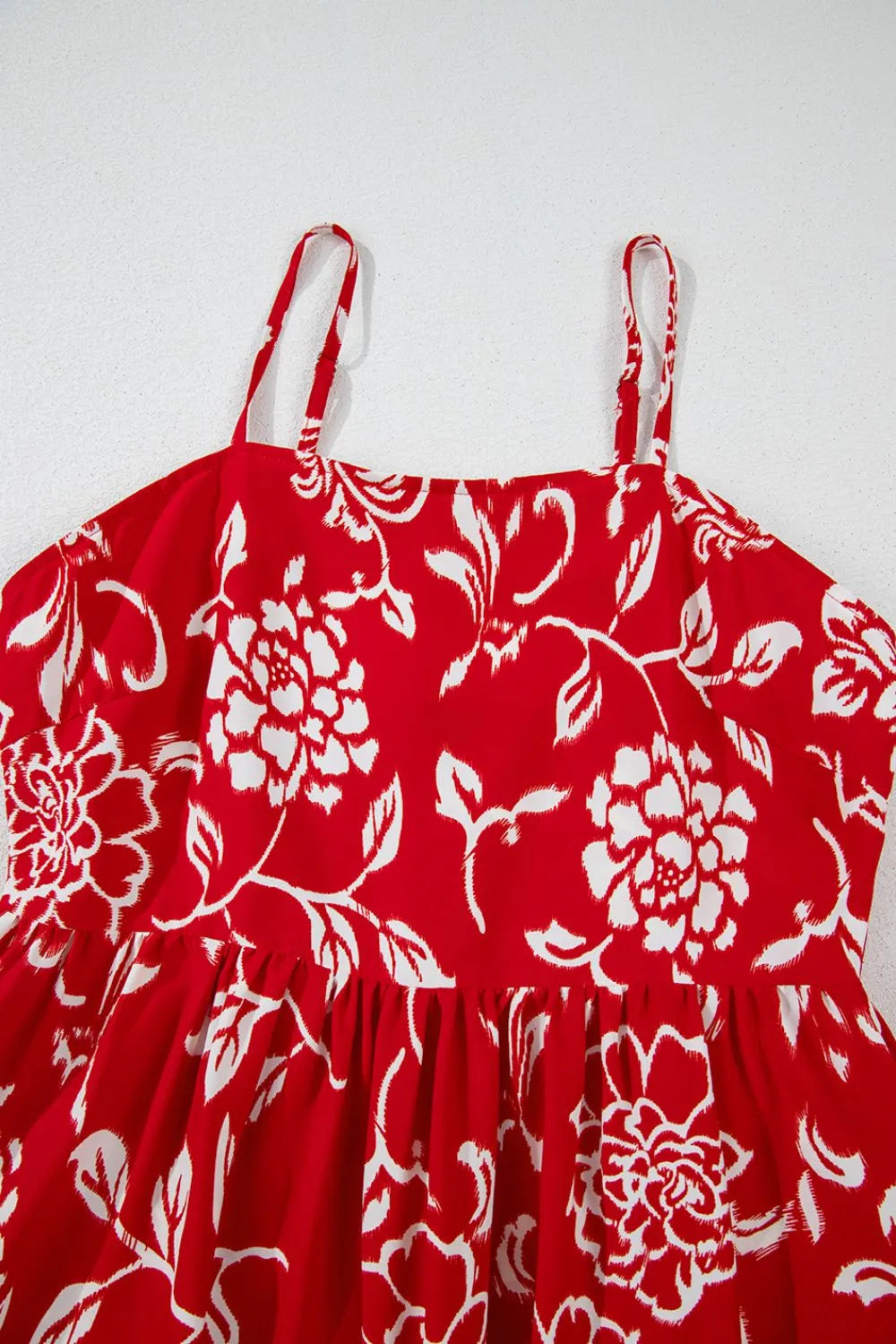 Floral Print Spaghetti Strap Empire Waist Maxi Dress