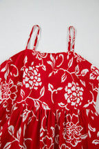 Floral Print Spaghetti Strap Empire Waist Maxi Dress