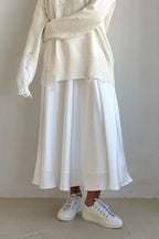 Back Elastic Waist Satin Minx Skirt - Elegant & Flowy