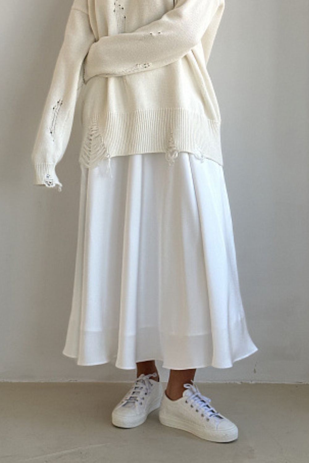 Back Elastic Waist Satin Minx Skirt - Elegant & Flowy