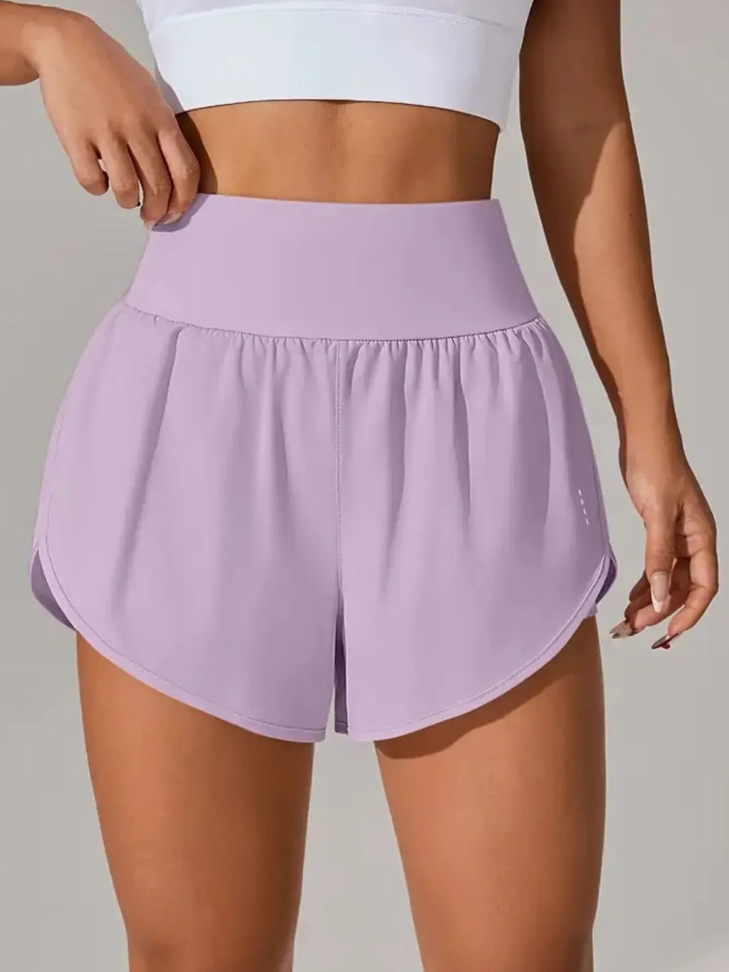 Pocketed Stretch High-Waist Shorts