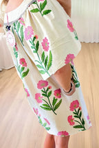 BlossomBreeze Floral Flutter Sleeve Summer Mini Dress