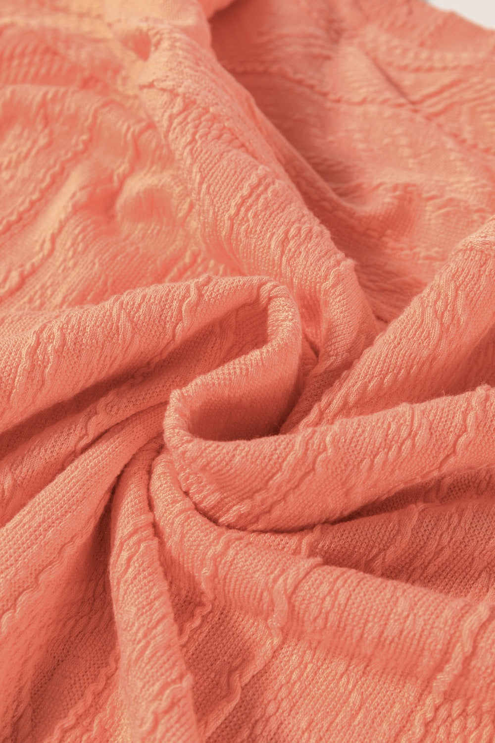 Textured Short Sleeve Top and Shorts Set - Stylish & Comfy