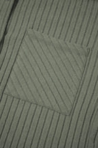 Ribbed Knit Button-Up Cardigan with Pockets Cozy Everyday Layer