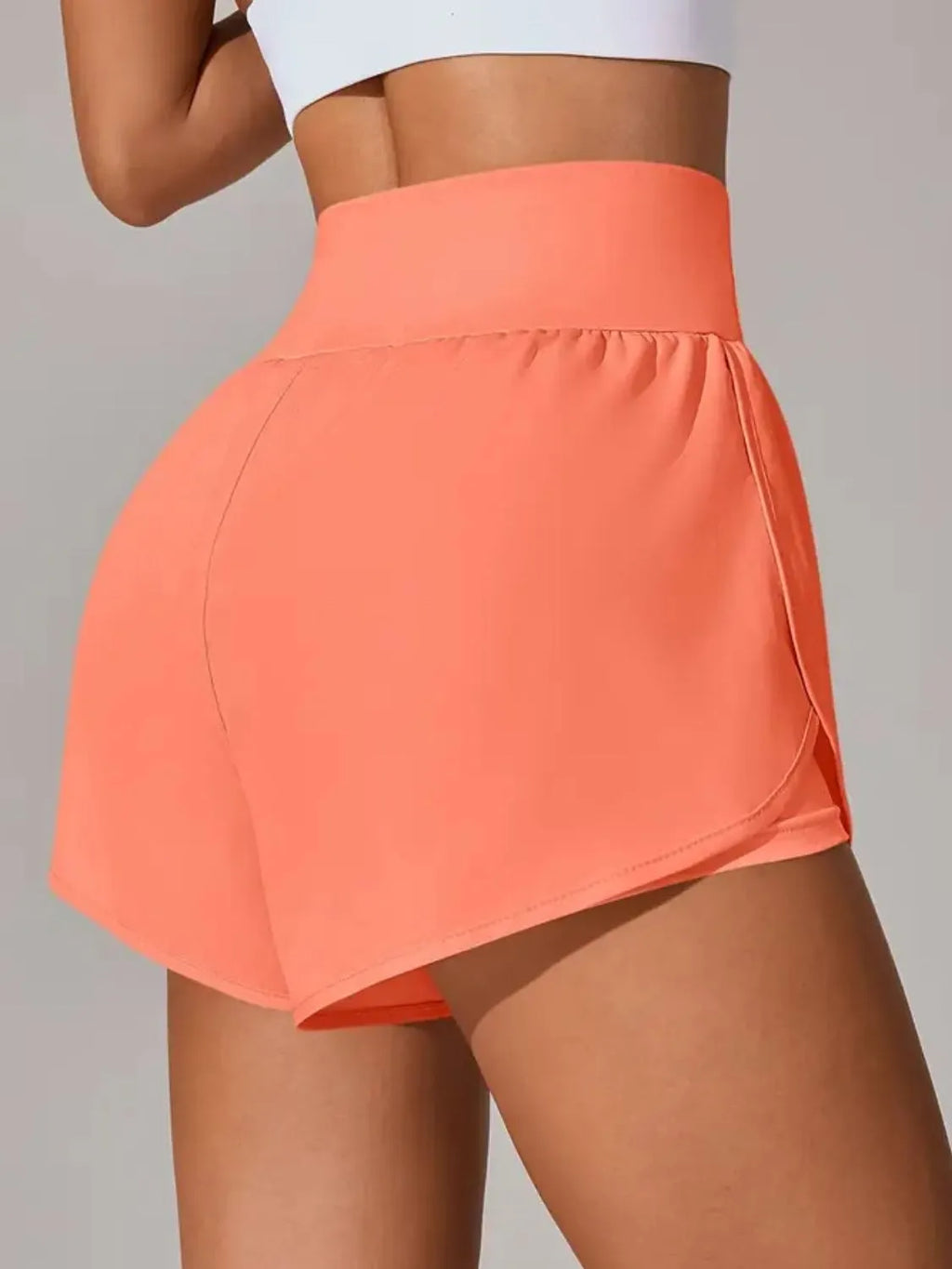 Pocketed Stretch High-Waist Shorts