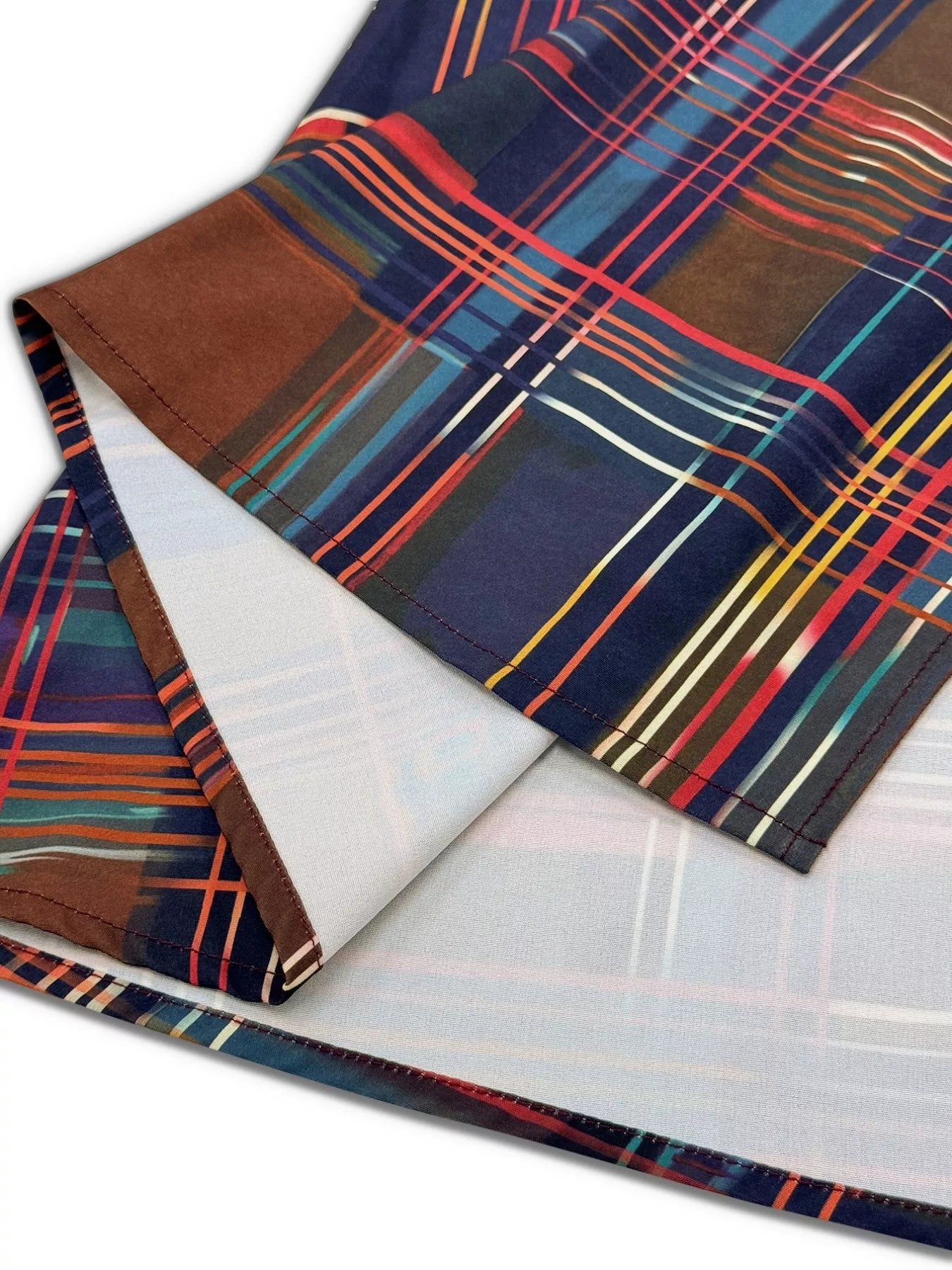 Plaid Button-Down Maxi Shirt Dress