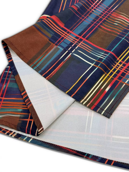 Plaid Button-Down Maxi Shirt Dress