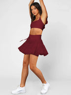 High Waist Pocketed Athletic Skort