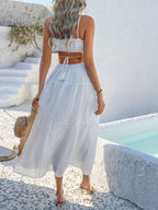 Devine Tie Back Cami Midi Dress - Elegant & Feminine