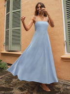 Smocked Square Neck Cami Dress