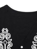 V-Neck Cap Sleeve Shirt