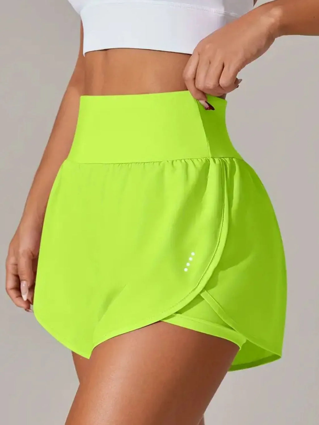 Pocketed Stretch High-Waist Shorts