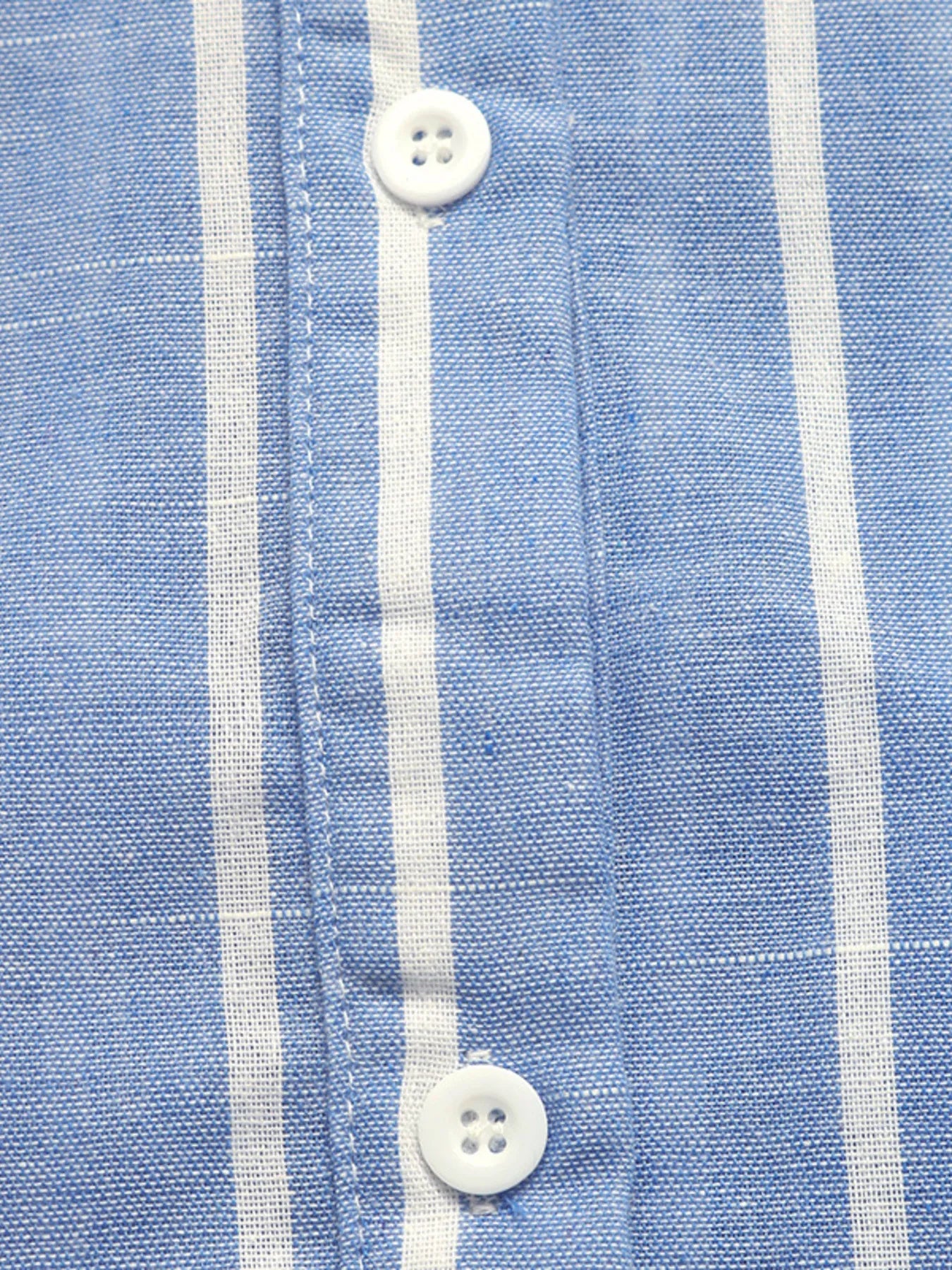 Relaxed Fit Striped Oversized Button-Down Cotton Blend Shirt