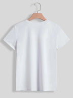 Rabbit Graphic Short Sleeve T-Shirt - Casual & Comfy