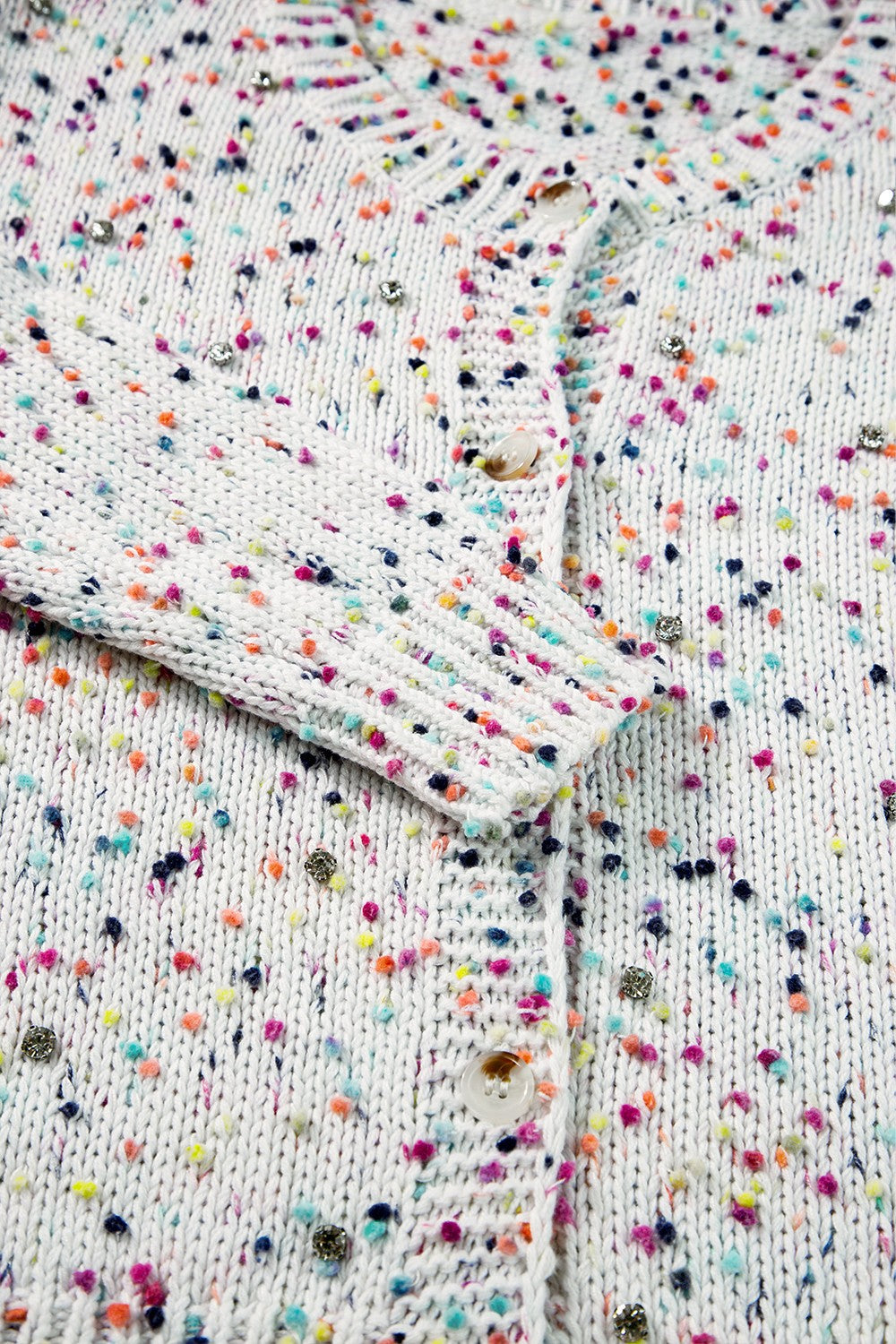 Confetti Button-Up Long-Sleeve Cardigan