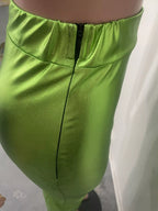 Shimmer Side-Slit Bodycon Maxi Skirt