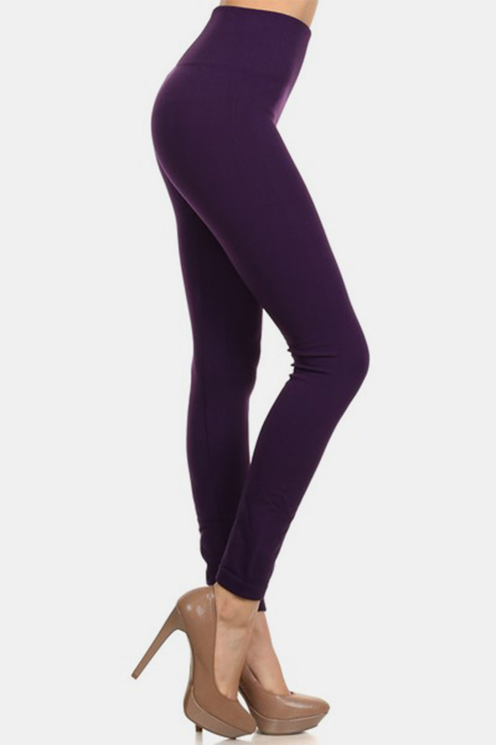 Yelete High Waist Fleece-Lined Seamless Leggings