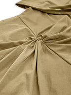 Plus-Size Twist-Front Slit Midi Dress