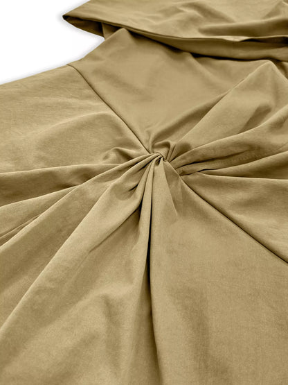 Plus-Size Twist-Front Slit Midi Dress