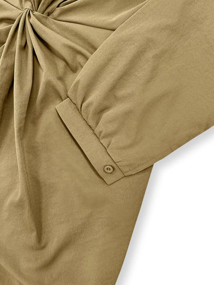 Plus-Size Twist-Front Slit Midi Dress