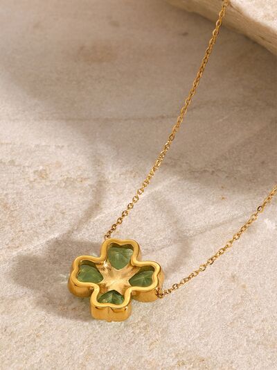 18K Gold-Plated Four-Leaf Clover Pendant Necklace