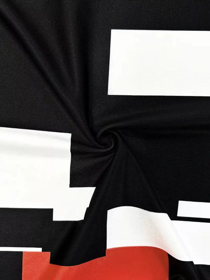 GeoMuse Pocketed Maxi Dress with Long Sleeves