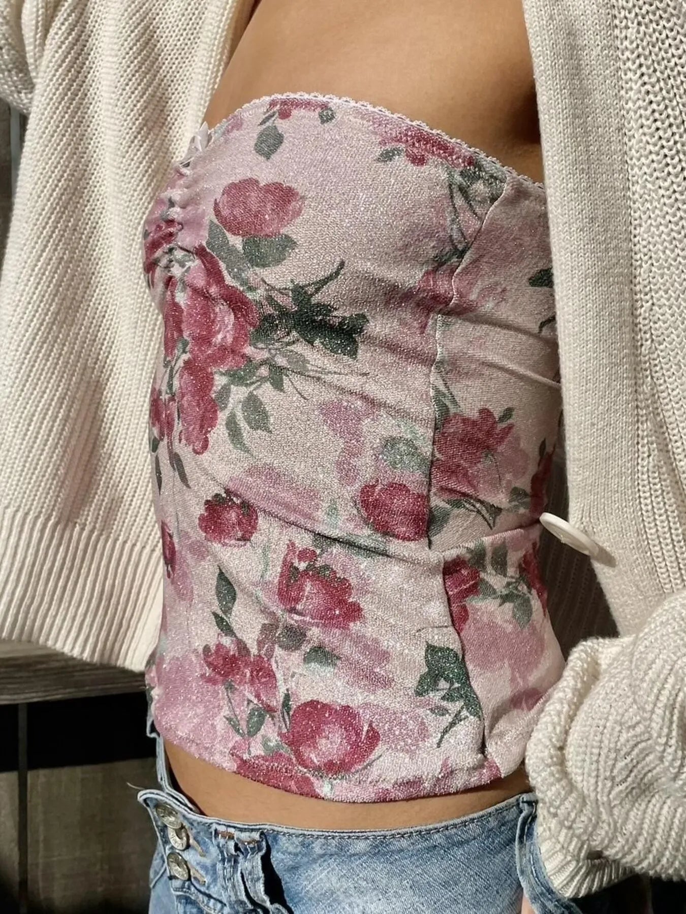 Breezy Bloom Strapless Floral Tube Top