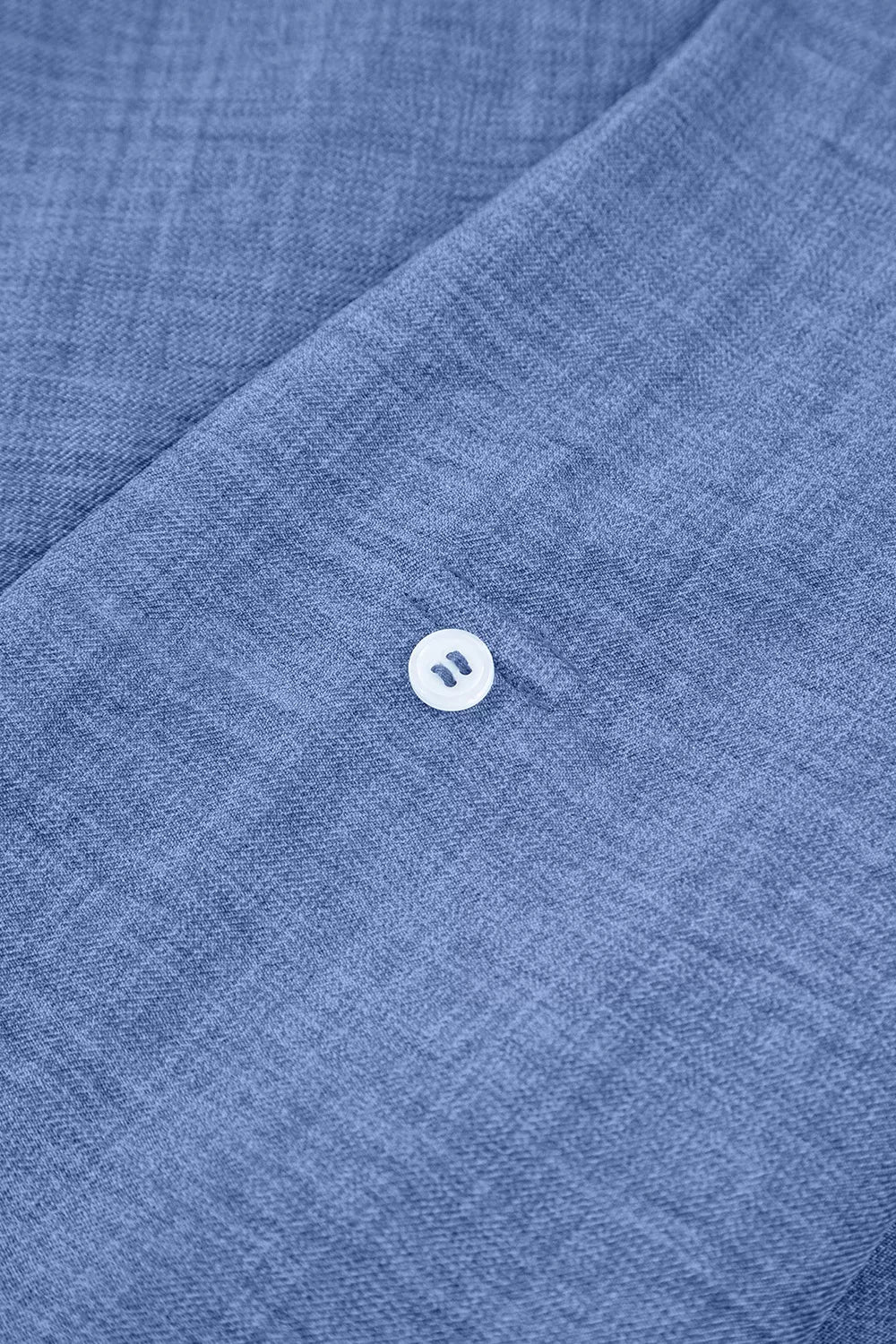 Classic Roll-Up Sleeve Notched Collar Blouse with Pocket Detail