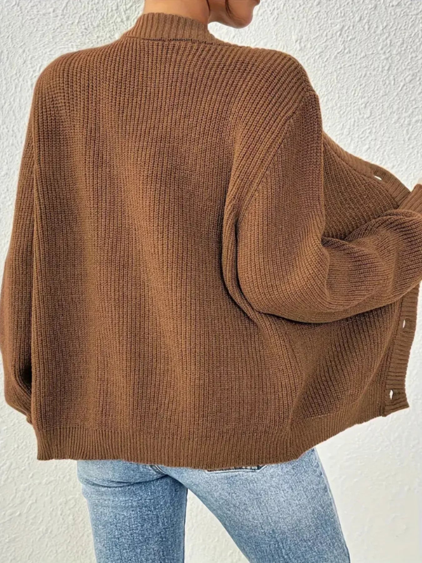 Cozy Chunky Knit Button-Front Cardigan