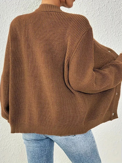 Cozy Chunky Knit Button-Front Cardigan